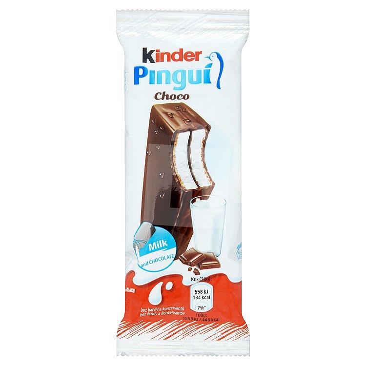 Mliečny rez Pingui choco s mliečnou náplňou poliate čokoládou 30g Kinder
