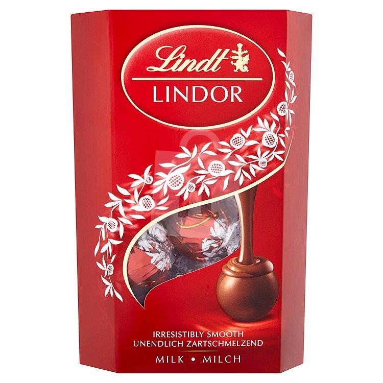 Dezert Lindor čokoládové bonbóny mliečna čokoláda s jemnou krémovou náplňou 200g Lindt