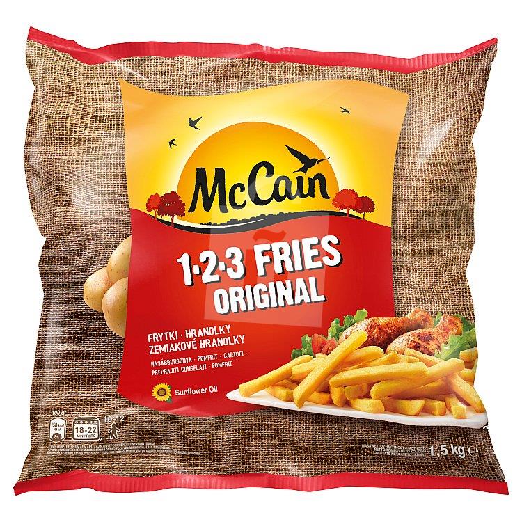 Zemiakové hranolky 1•2•3 Original 1,5kg McCain