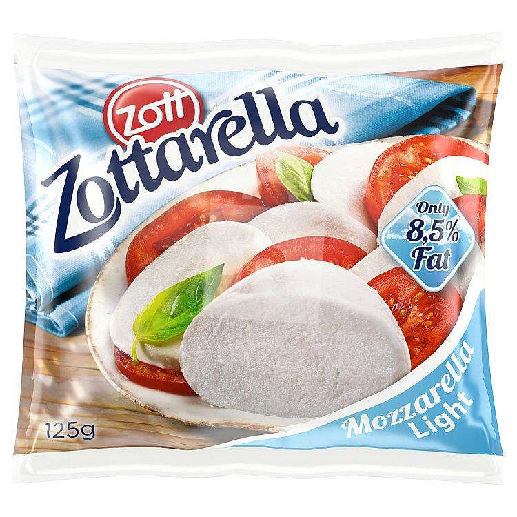 Syr Zottarella mozzarella mäkký nezrejúci v náleve light 125g Zott