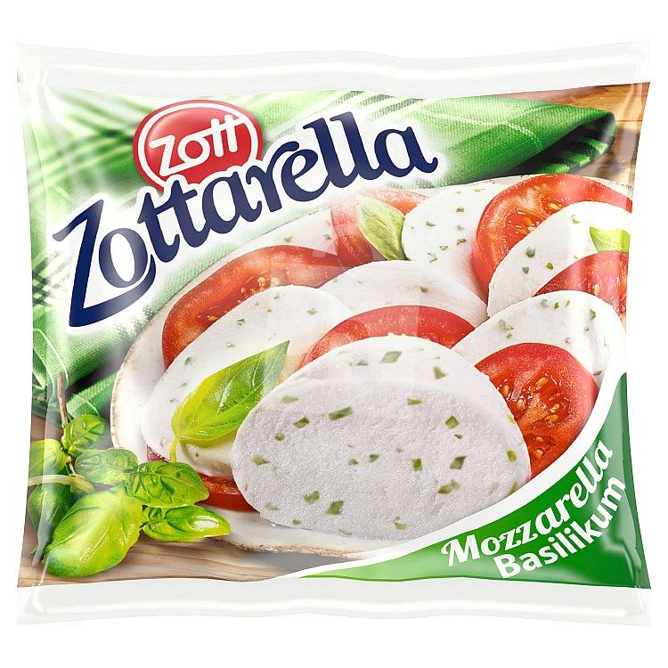 Syr Zottarella mozzarella s bazalkou v slanom náleve 125g Zott