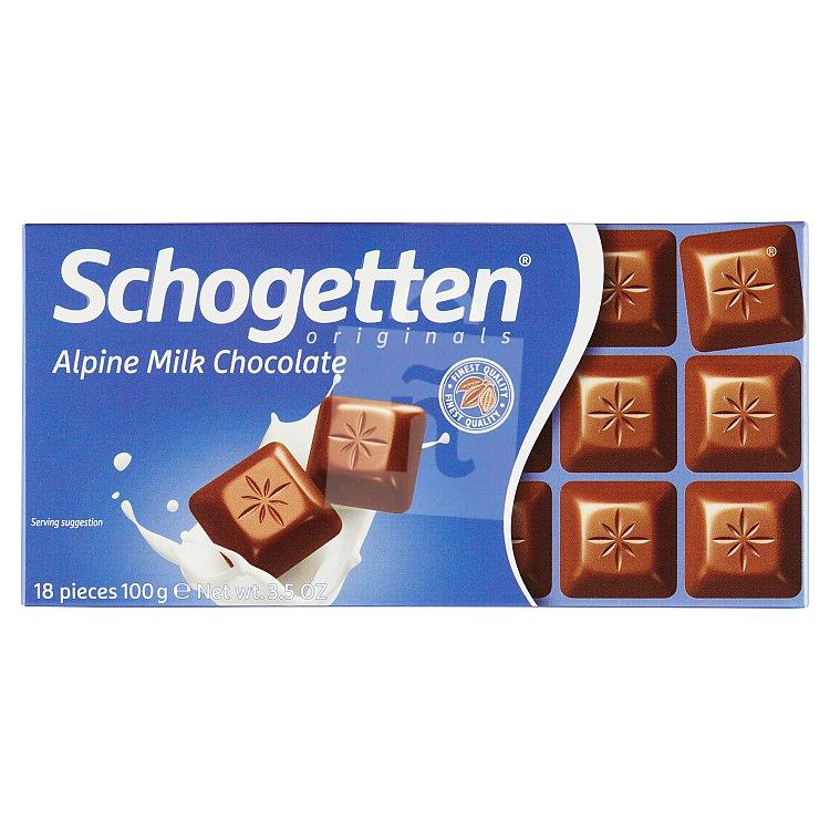 Čokoláda alpine milk chocolate 100g Schogetten