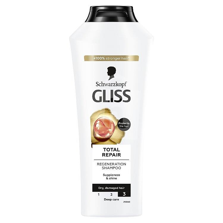 Šampón Total Repair 19 suché a namáhané vlasy 400ml Schwarzkopf GLISS