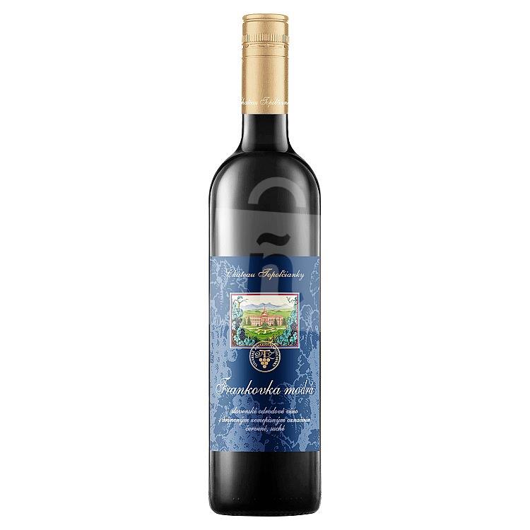 Frankovka modrá slovenské odrodové víno červené suché 1l Chateau Topoľčianky