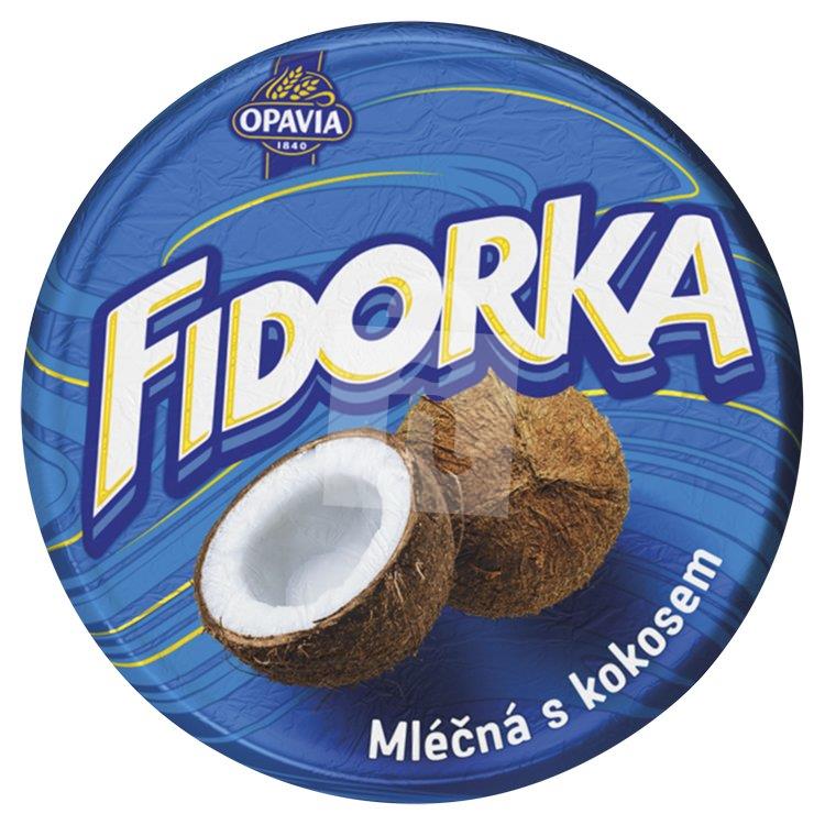 Oblátka Fidorka kokosovo- mliečna celomáčaná v mliečnej čokoláde 30g Opavia