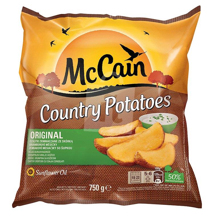 Zemiakové mesiačiky so šupkou Country Potatoes original 750g McCain