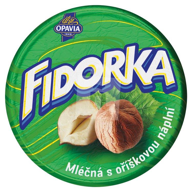 Oblátka Fidorka mliečna s orieškami celomáčaná v mliečnej čokoláde 30g Opavia
