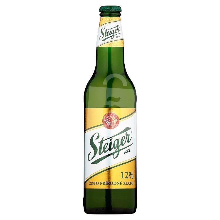 Pivo svetlý ležiak 12° 5% 500ml Steiger