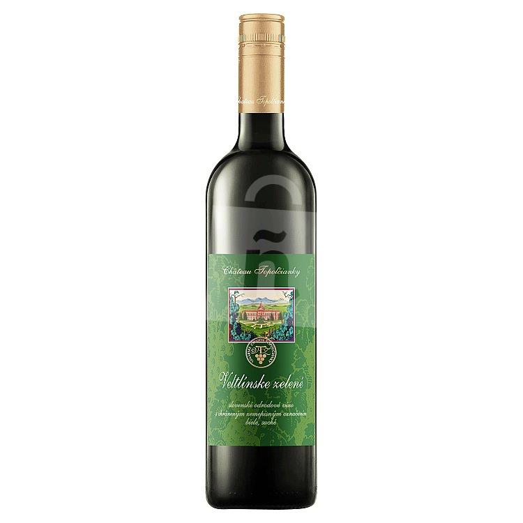 Veltlínske zelené akostné odrodové víno biele suché 0,75l Chateau Topoľčianky