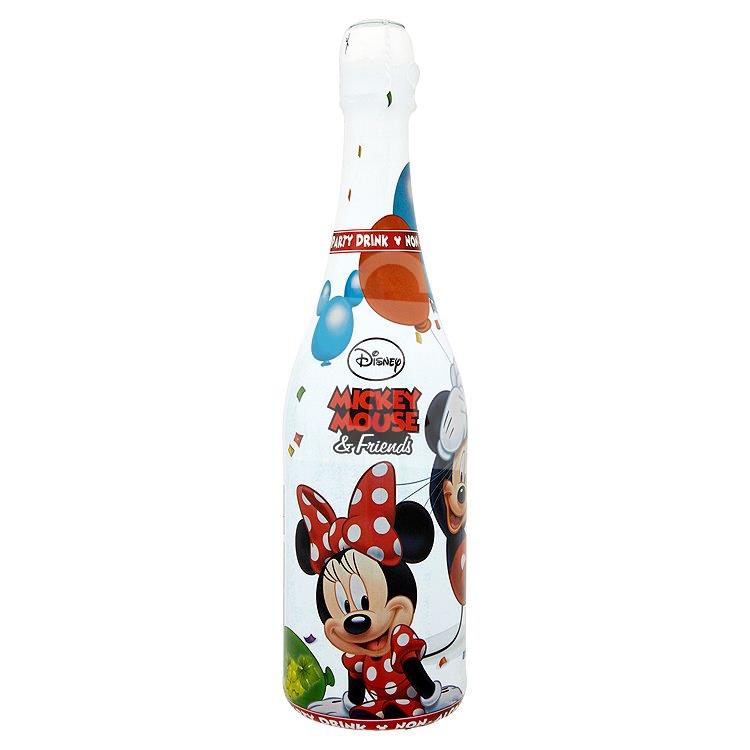 Nápoj nealkoholický sýtený Mickey Mouse & Friends s príchuťou bieleho hrozna 0,75 l Disney Party Drinks