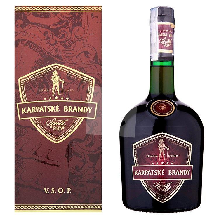 Karpatské brandy Špeciál V.S.O.P 40% 0,7l darčekové balenie Karpatské Brandy