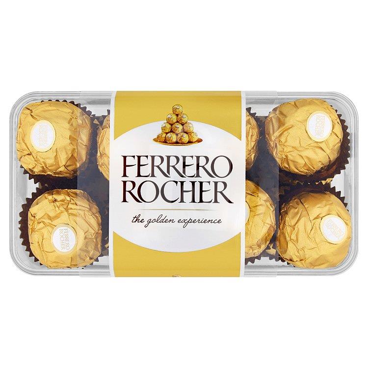 Dezert oblátky poliate mliečnou čokoládou s drvenými lieskovcami T16 / 200g Ferrero Rocher