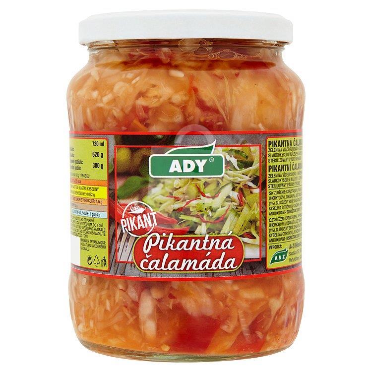 Šalát zeleninový Čalamáda pikantná 720ml/380g/620g Ady