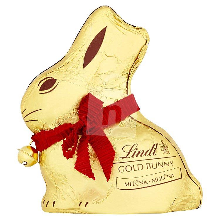 Figúrka čokoládová dutá Zajačik veľkonočný čokoládový zlatý v mliečnej čokolády 100g Lindt