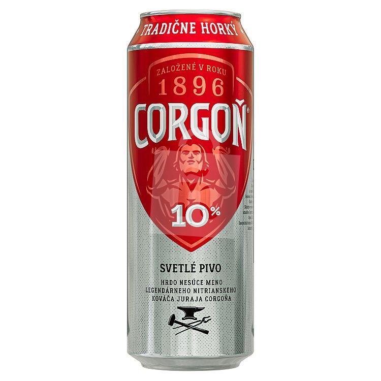 Pivo svetlé výčapné 10° 3,9% 550ml plech Corgoň
