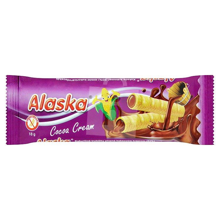 Trubičky kukuričné plnené kakaovým krémom bezlepkové 18g Alaska