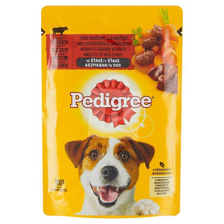 Kapsička kompletné krmivo pre psov Vital protection Aduld v šťave s hovädzím a jahňacím mäsom 100g Pedigree