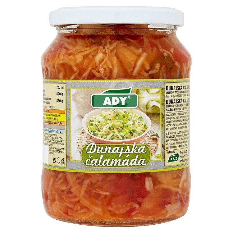 Šalát zeleninový Čalamáda dunajská 720ml/380g/620g Ady