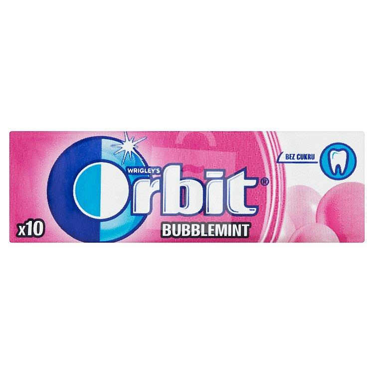 Žuvačky dražé bez cukru Orbit Bubblemint 10ks / 14g Wrigley's