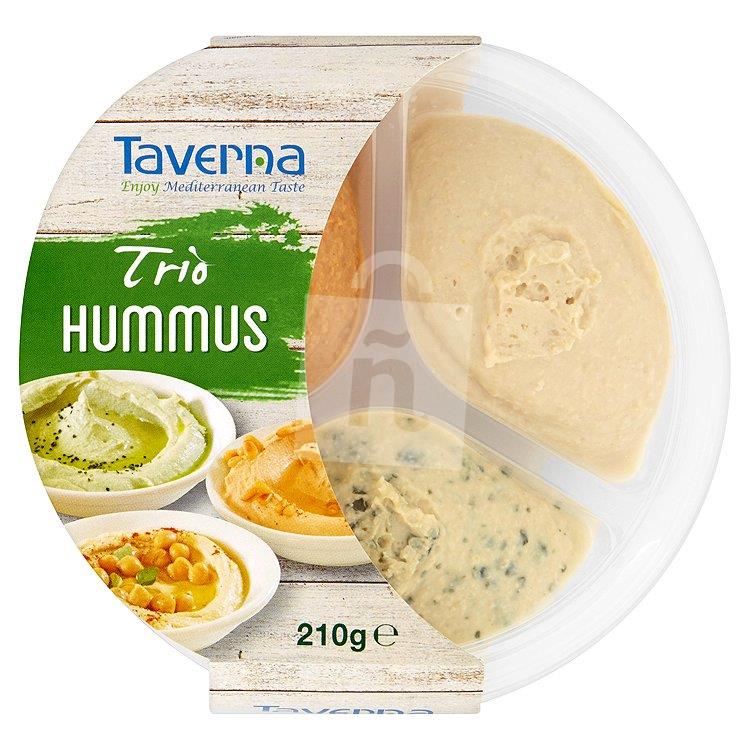 Hummus trio Mediterranean - Oriental, Tomato, Coriander&Lemon 210g Taverna