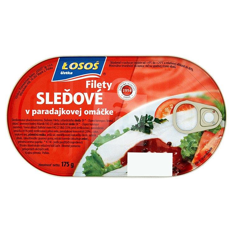 Filety sleďové v paradajkovej omáčke 175g Łosoś Ustka