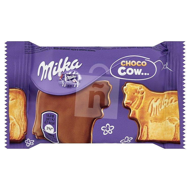 Sušienky polomáčané Choco Cow v mliečnej čokoláde 40g Milka