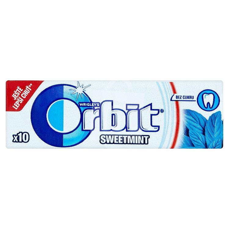 Žuvačky dražé bez cukru Orbit Sweetmint 10ks / 14g Wrigley's