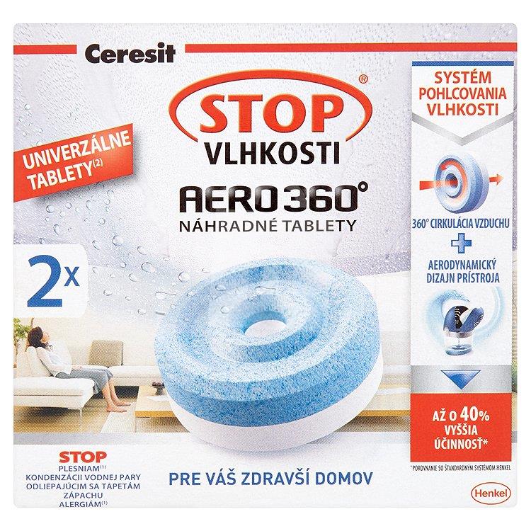 Pohlcovač vlhkosti Stop Vlhkosti Aero 360° univerzálne náhradné tablety 2x450g / 900g Ceresit