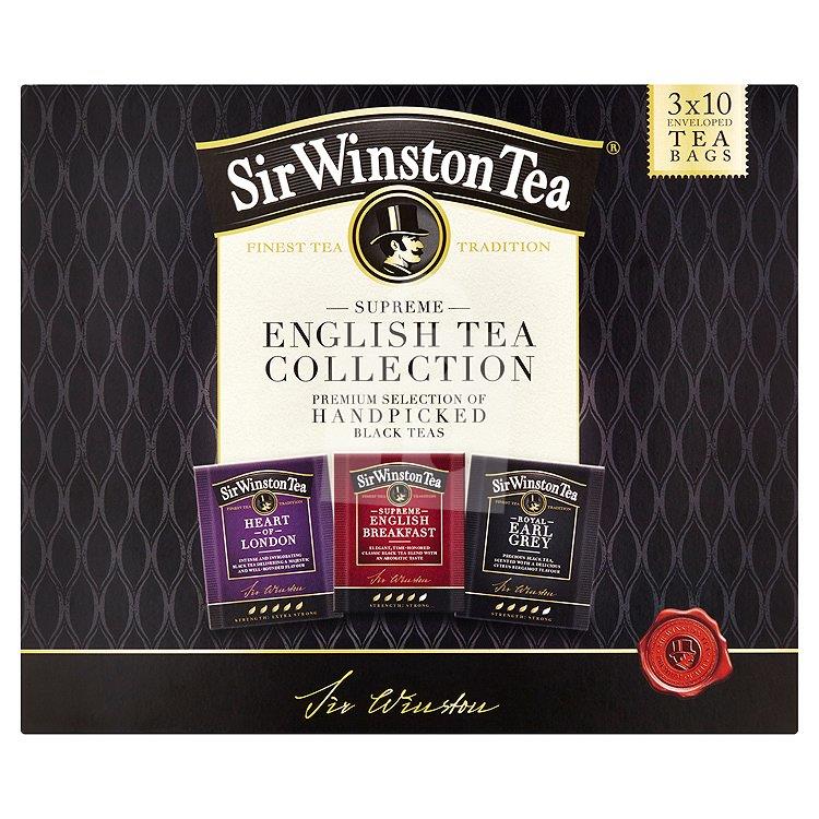 Kolekcia čajov English tea collection 30 vrecúšok 55,5g Sir Winston Tea
