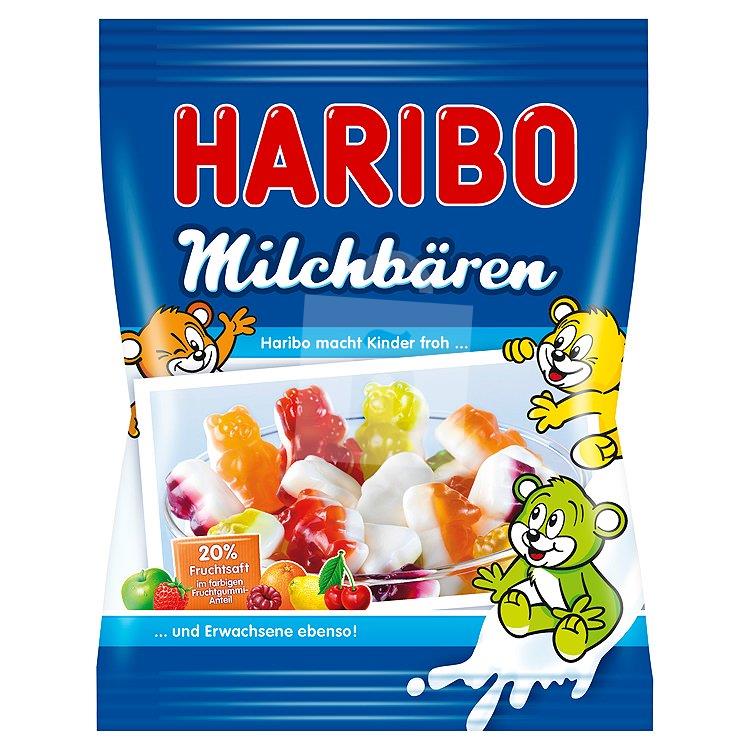 Cukríky želé s ovocnou príchuťou Milchbären 85g Haribo