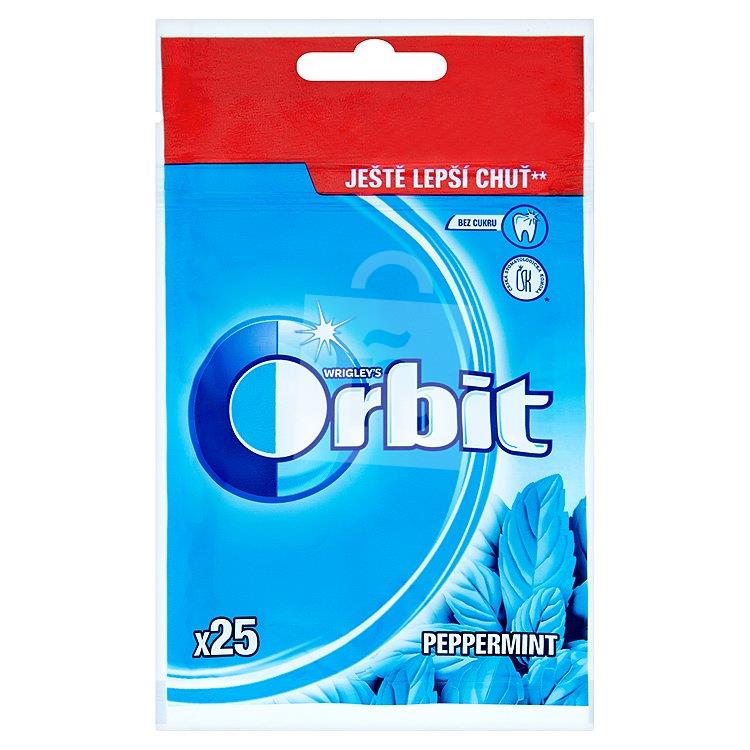 Žuvačky dražé bez cukru Orbit Peppermint 25ks / 35g Wrigley's