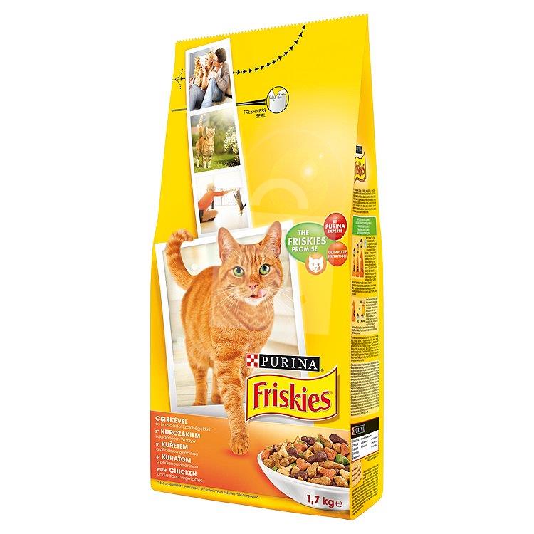 Granule pre mačky Friskies s kuraťom a pridanou zeleninou 1,7 kg Purina