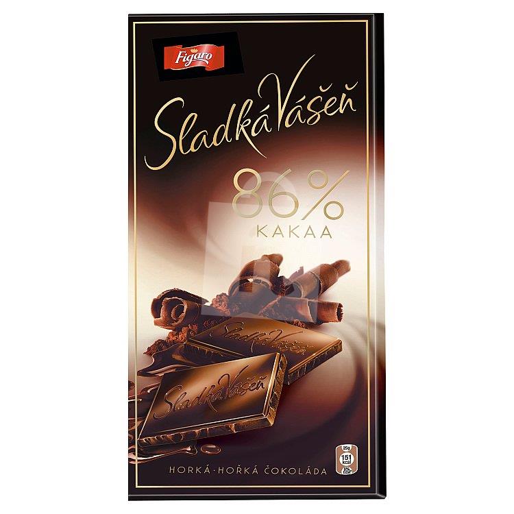 Čokoláda Sladká Vášeň horká 86% kakaa 100g Figaro