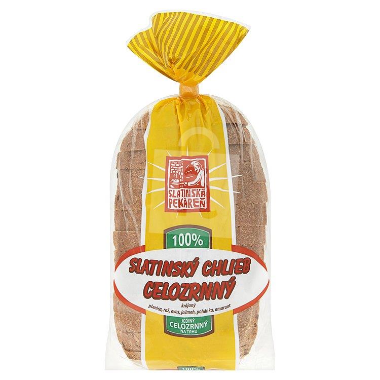 Chlieb Slatinský celozrnný 100 % krájaný, balený 400g Slatinská Pekáreň
