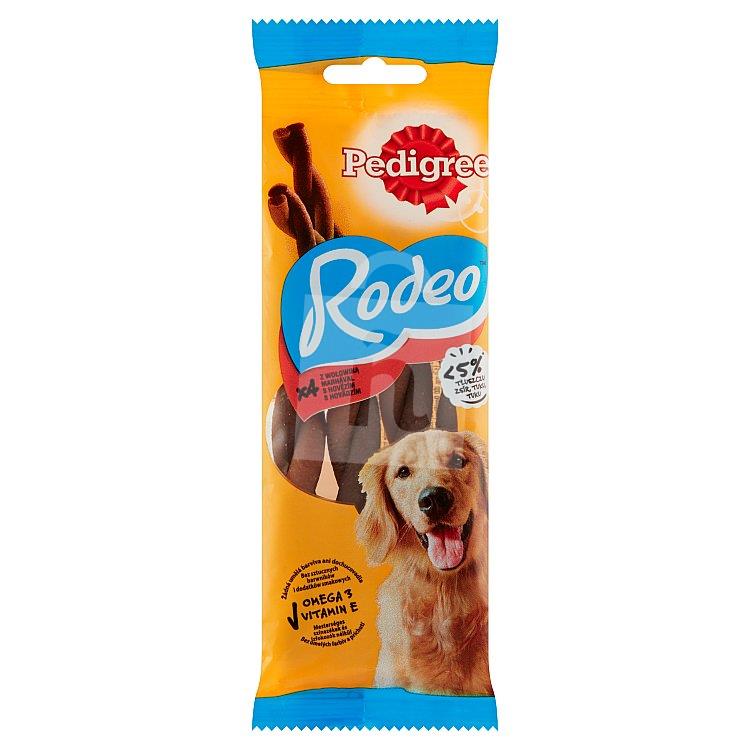 Doplnkové krmivo pre psy Rodeo lahodné závitky na žuvanie s hovädzím mäsom 4ks 70g Pedigree