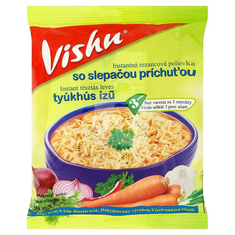 Instantná rezancová polievka so slepačou príchuťou 60 g Vishu