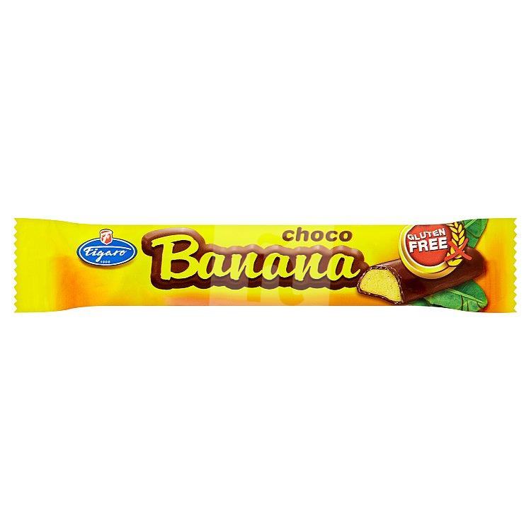 Tyčinka čokoládová Banana choco penové banánové želé v horkej čokoláde bez lepku 20g F Figaro