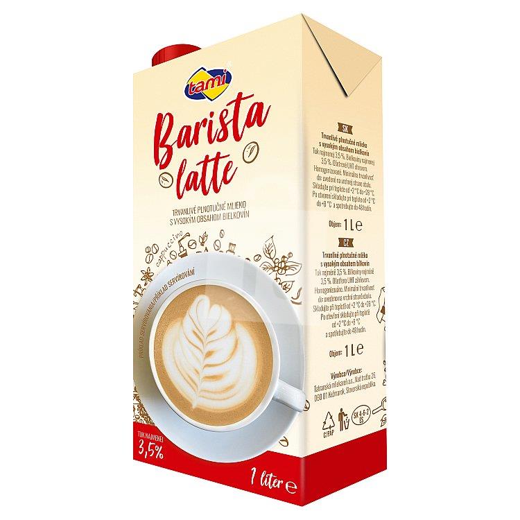 Mlieko plnotučné tatranské Barista latte s vysokým obsahom bielkovín 3,5% 1 l Tami