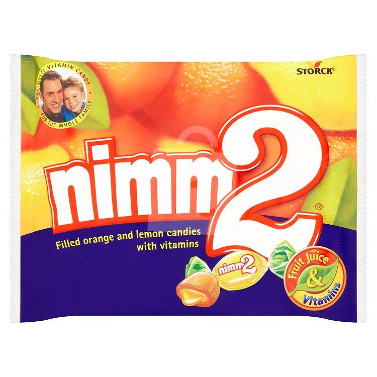 Cukríky ovocné Nimm2 pomaranč a citrón s obsahom vitamínov 90g Storck