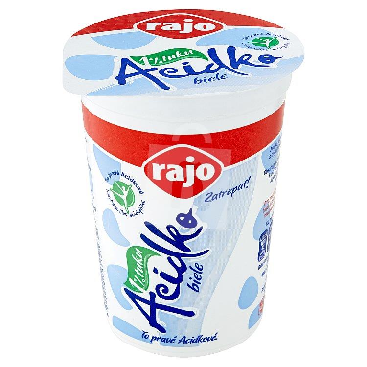 Zakysané mlieko Acidko 1% so zníženým množstvom tuku biele 250g Rajo