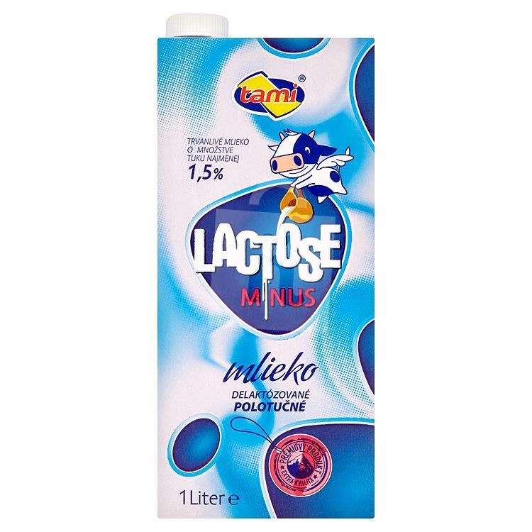Mlieko Lactose minus delaktózované polotučné 1,5% 1l Tami