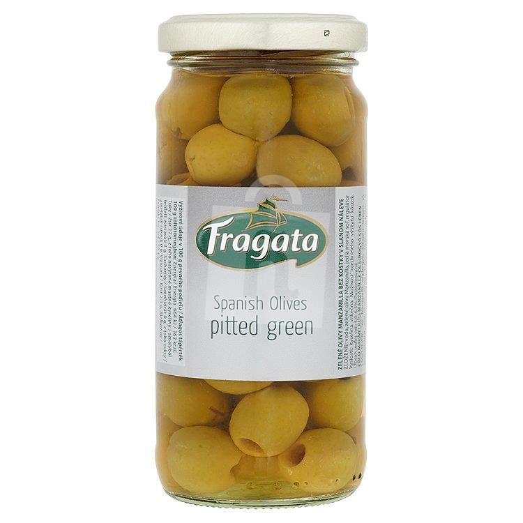 Zelené olivy Manzanilla bez kôstky v slanom náleve 235 g Fragata