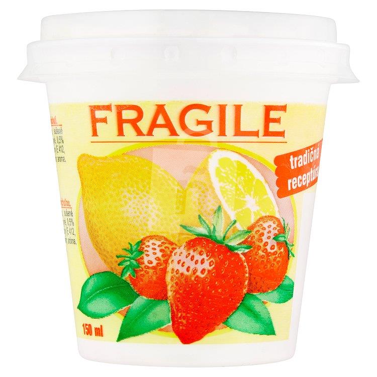 Zmrzlina Fragile mrazený krém s jahodovou a citrónovou príchuťou 150ml Pinko