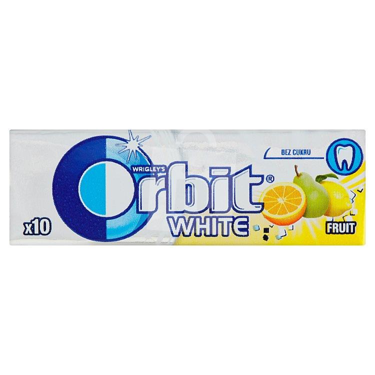 Žuvačky dražé bez cukru Orbit White fruit 10ks / 14g Wrigley's