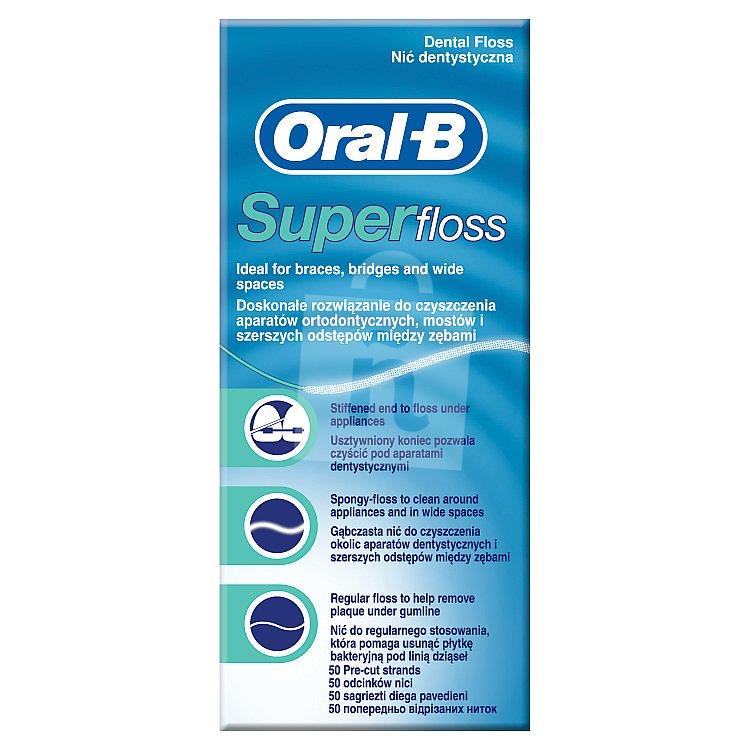 Dentálna niť Super floss Mint predstrihaná 50ks Oral-B
