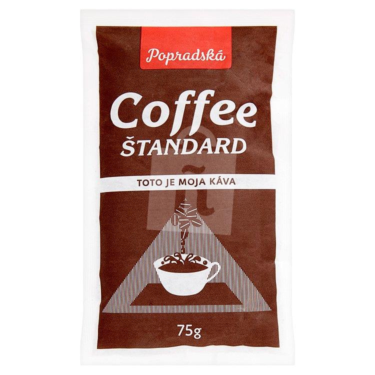 Káva pražená zrnková Coffee štandard 75g Popradská