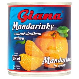 Mandarinky lúpané v mierne sladkom náleve 314ml/312g/175g Giana