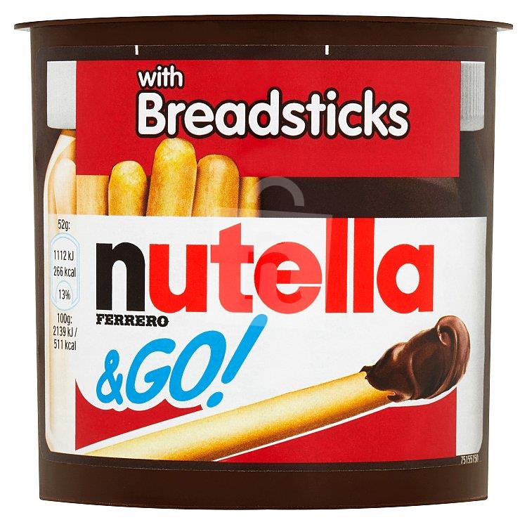 Nátierka z lieskovcov a kakaa s tyčinkami Nutella & Go! breadsticks 52g Ferrero