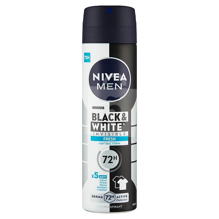Antiperspirant sprej Black & White Invisible Fresh 48h 150ml Nivea Men