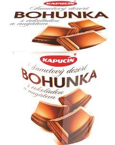Dezert smotanový Bohunka čokoláda s nugátom 130g Kapucín